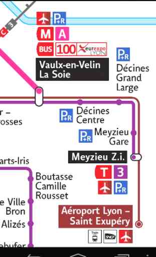 Lyon Metro & Tramway & Trolley Free Map 2019 4