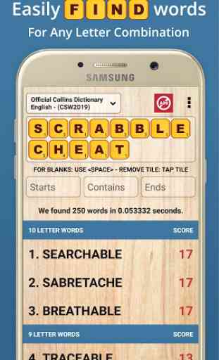 Scrabble Cheat – Word Helper 1