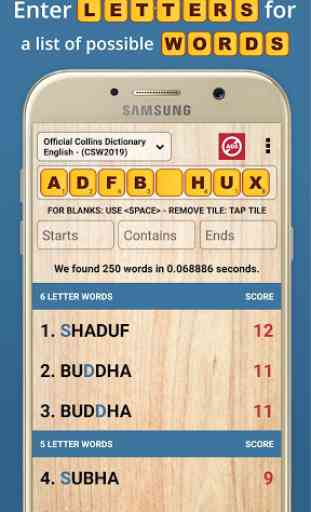 Scrabble Cheat – Word Helper 2