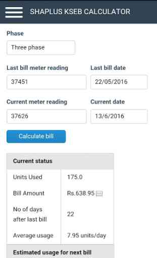 ShaPlus KSEB Bill Calculator 1