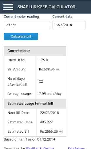 ShaPlus KSEB Bill Calculator 2