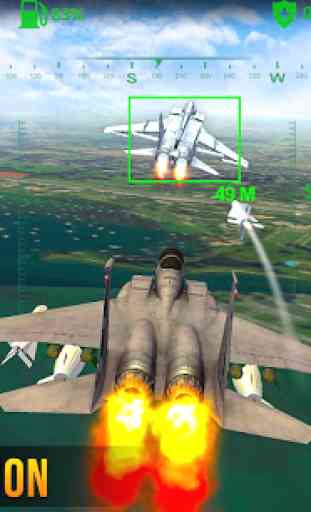 Missão de ataque aéreo de caça a jato 3D 3