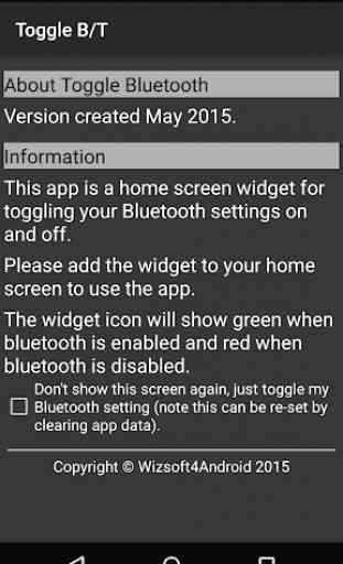 Toggle Bluetooth 3