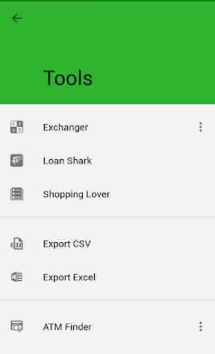 Money Lover Export Tool: CSV and Excel spreadsheet 1