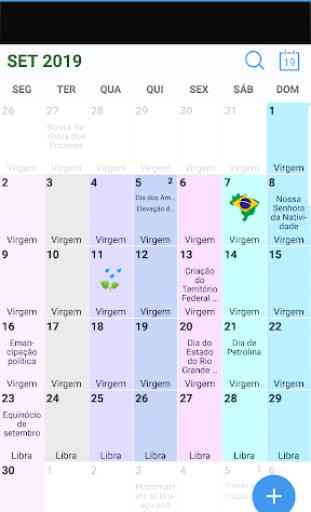 Calendário Brasil 2019 e 2020 2