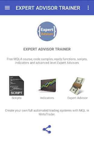 Expert Advisor Trainer 1