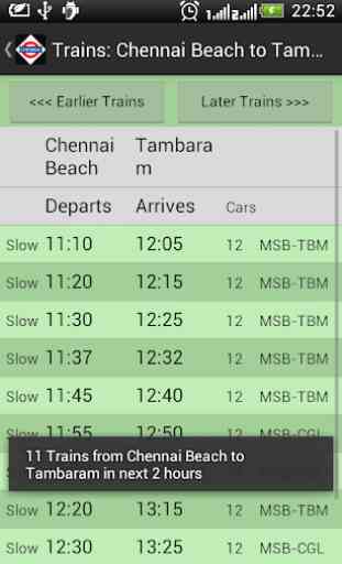 Chennai Local Train Timetable 3
