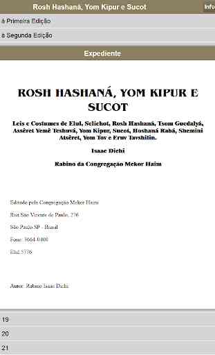 Hilchot Yom Tov – Rosh Hashaná, Yom Kipur e Sucot 3