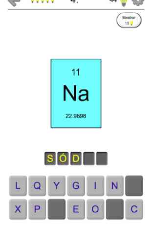 Elementos químicos e tabela periódica: Nomes teste 1