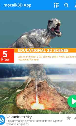 mozaik3D app - Cenas 3D, Exercícios e Jogos 1