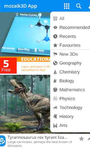 mozaik3D app - Cenas 3D, Exercícios e Jogos 2