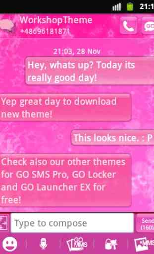 Pink Star GO SMS Tema 2