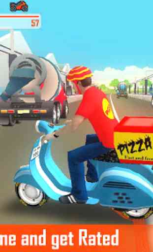 Pizza Delivery Bike Rider - 3D Racing 2