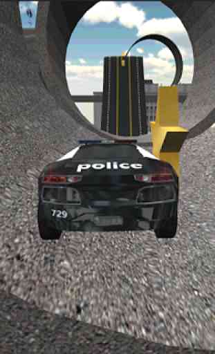 polícia 3D carro de condução 1