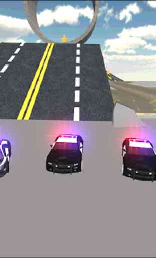 polícia 3D carro de condução 4