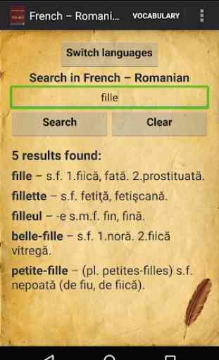French Romanian French Dictionary 1