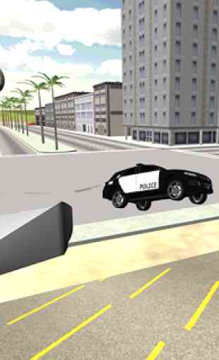 Piloto de carro da polícia 3D 3