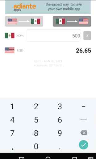 US Dollar to Mexican Peso 2
