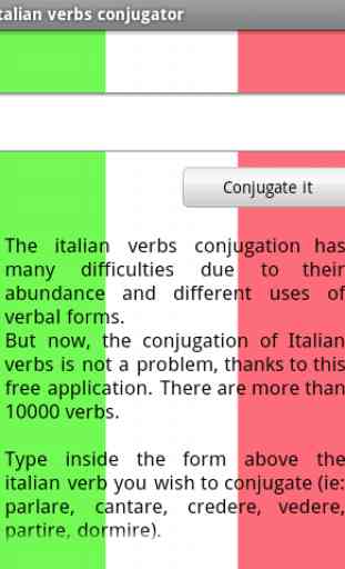 Conjugador de verbos italianos 1