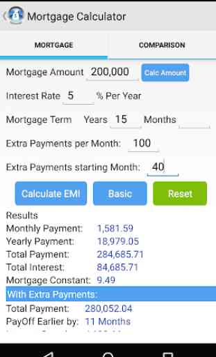 Mortgage Prepayment Calculator 2