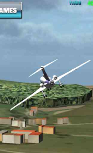 Simulador de vôo do avião 3D 3