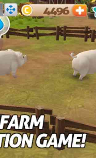 ovelha Vaca fazenda farm 3D 1