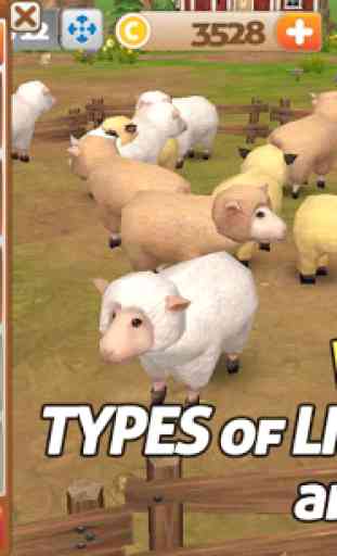 ovelha Vaca fazenda farm 3D 4