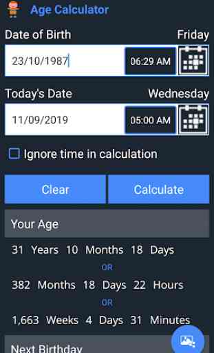 Age Calculator by Date of Birth, Birthday reminder 2