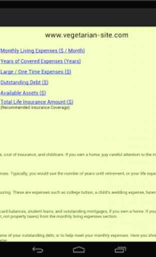 Insurance Life Calculator 3