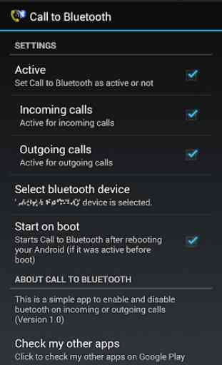 Call to Bluetooth 1