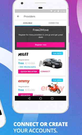 Free2Move compare & book cars scooters bikes taxis 2