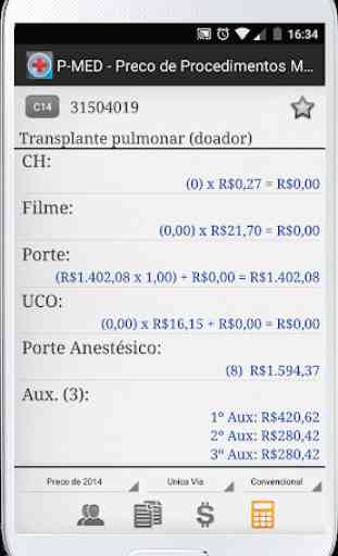PMED - Preço de Procedimento Médico TUSS CBHPM AMB 4