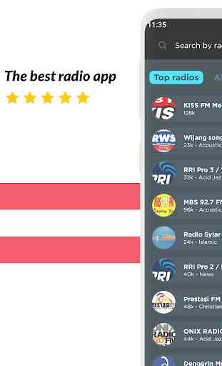 Radio Indonesia: Rádio FM Online e Música 1