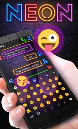 Neon GO Keyboard Theme & Emoji 2