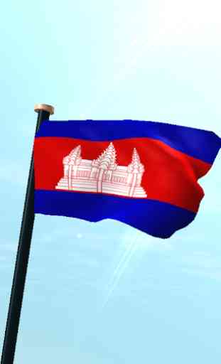 Camboja Bandeira 3D Gratuito 1