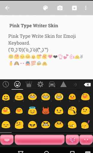 Pink Type Writer Keyboard Skin 2