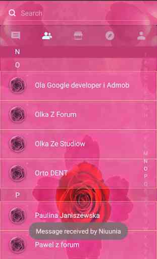 Tema rosa rosa bonito GO SMS 4