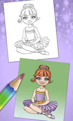 mágica ballerina para colorir jogo páginas do livr 3