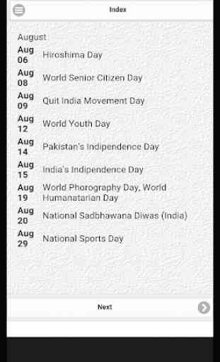 Important Days & Dates (India) 3