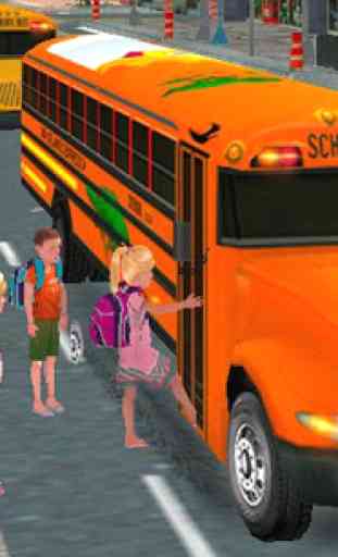 Alto escola, ônibus, dirigindo 1