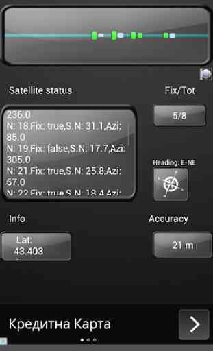 Status de satélite GPS 3