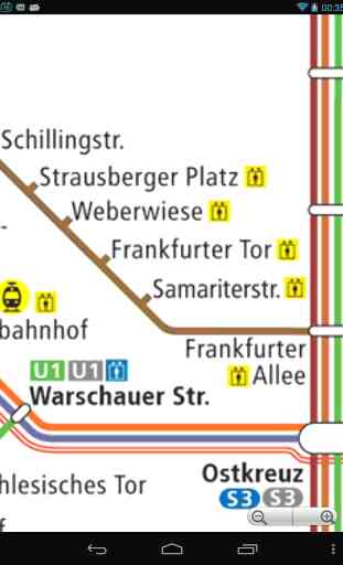 Berlim metrô (U-Bahn) Mapa 2019 2