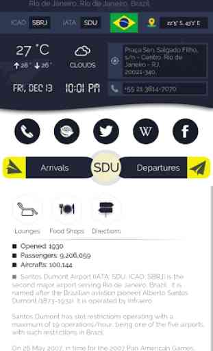 Santos Dumont Airport (SDU) Info + Flight Tracker 1