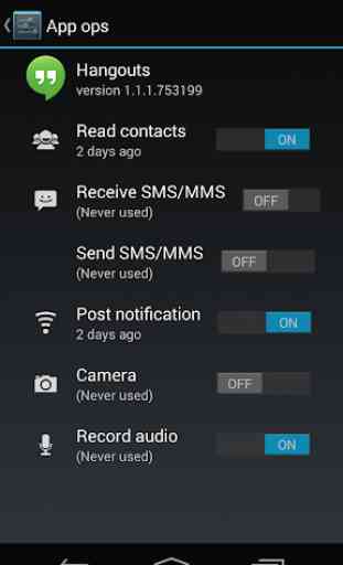 All apps permissions settings 2