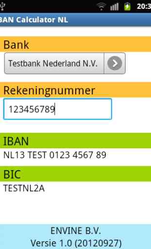 IBAN Calculator NL 3