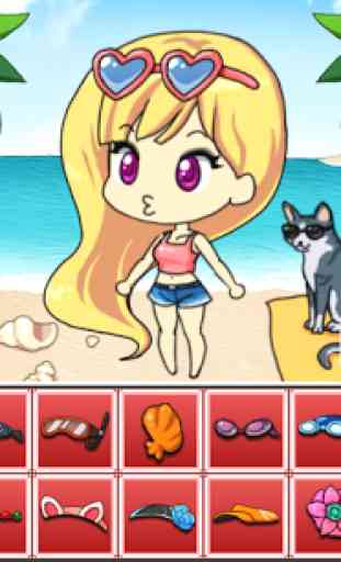 Beach Pretty Girl : dress up game 1