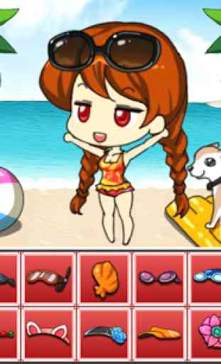Beach Pretty Girl : dress up game 2