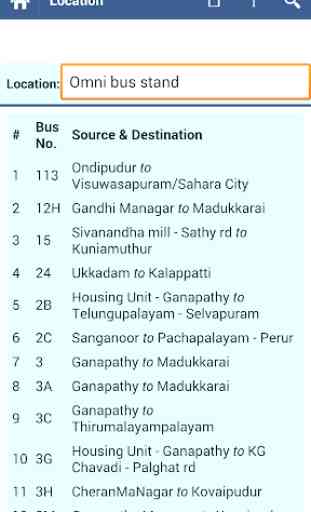 Coimbatore Bus Info 4
