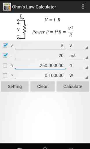 Ohm's Law Calculator 1