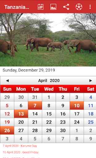 Tanzania Calendar 2020 4
